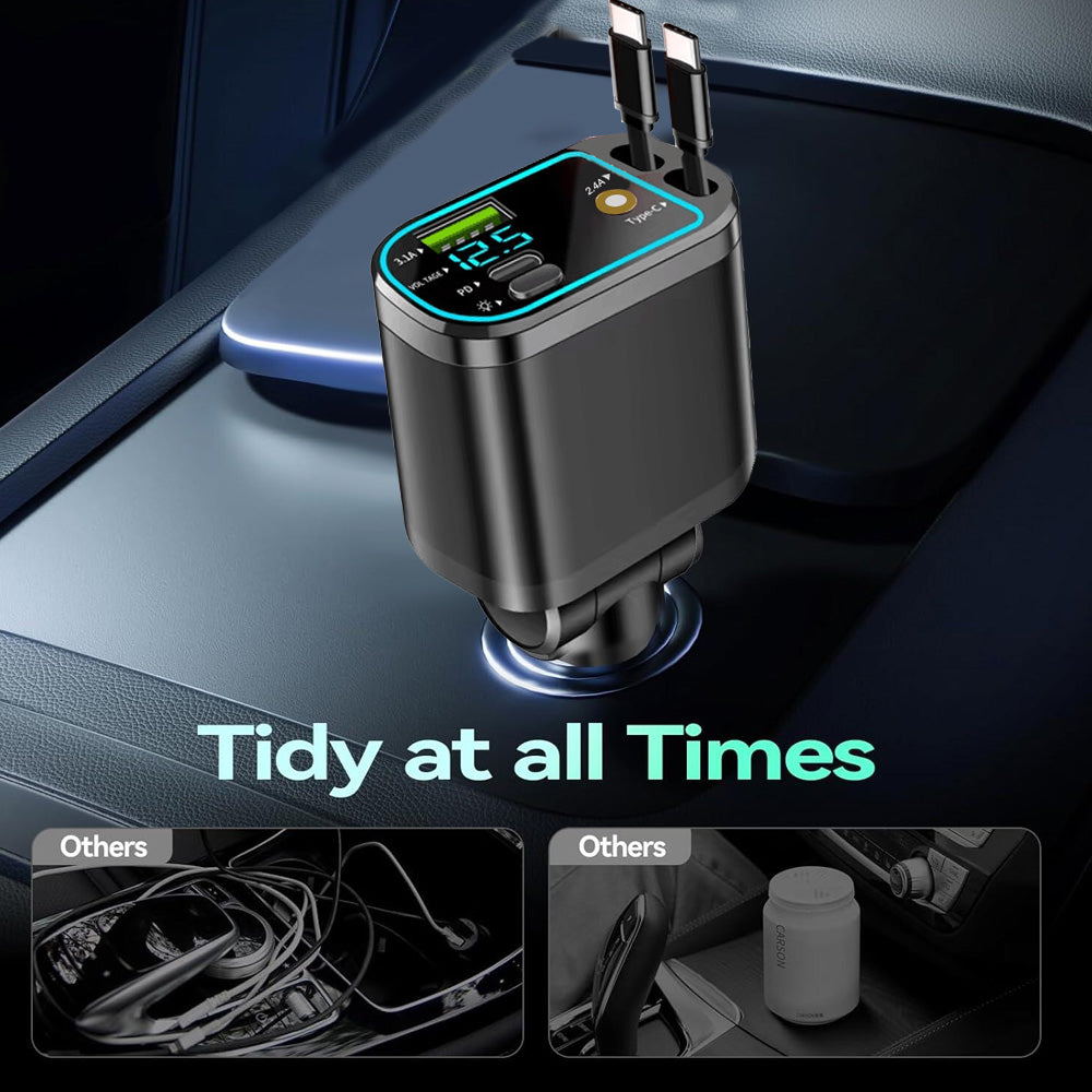 5-in-1 Multifunktions-Autoladegerät mit USB-C & Sternenhimmel