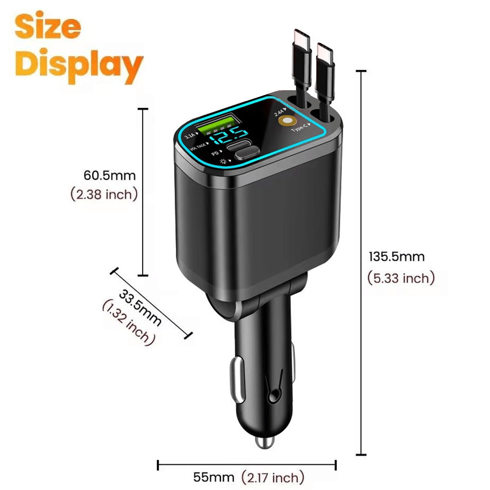 5-in-1 Multifunktions-Autoladegerät mit USB-C & Sternenhimmel