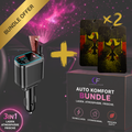 5-in-1 Auto Zubehör Bundle – USB Kfz-Ladegerät, Sternenhimmel-Projektor & Duftbaum